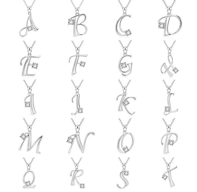 Модное бриллиантовое колье в европейском и американском стиле 26 английских букв