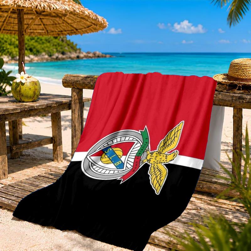 Ben Football Crest Printed Microfiber Beach Towel, Soft And Absorbent, Quick-Dry, Ideal for Summer Travel, Beach Essential, Swimming Pool