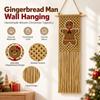 Handmade Woven Christmas Wall Tapestry Tassel Fringe Holiday Hanging Ornament  Knitted Wall Decor