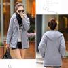 Women's Autumn Slim Padded Cardigan Sweatshirt Long Sleeve Hooded Jacket