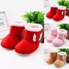 Рождественские детские сапоги со снежным принтом для новорожденных на мягкой подошве, теплая обувь Prewalker