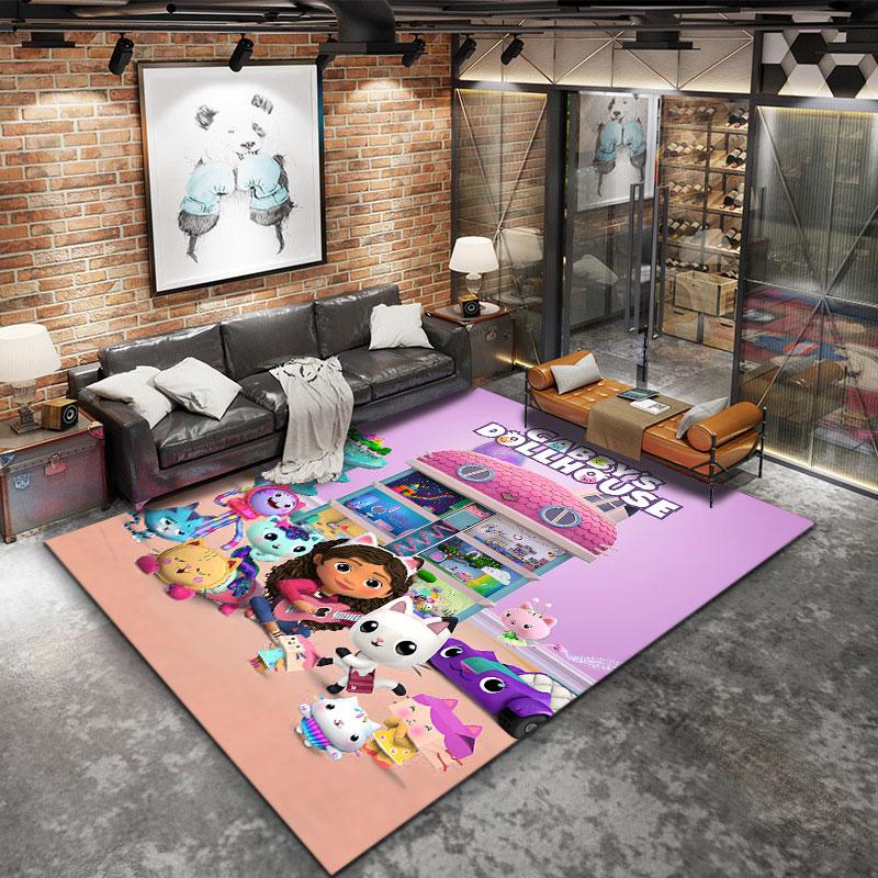 Gabby'S Dollhouse Carpet Rug For Living Room Bedroom Home Sofa Decoration Kids Play Nonslip Floor Mat
