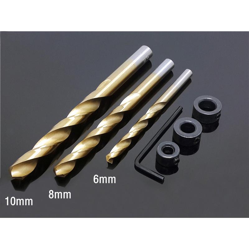 6/8/10mm Twist Drill Drilling Mini Pocket Hole Jig Woodworking Drill Guide Locator Dowel Guide Power Tools