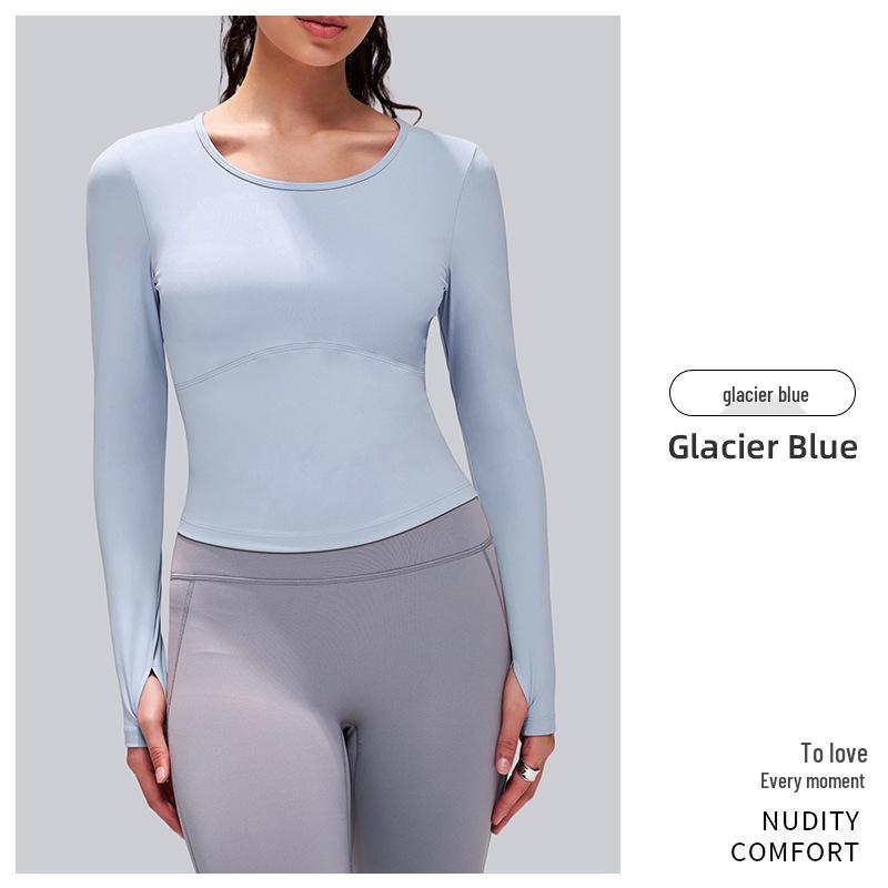 Женский приталенный топ для йоги с длинным рукавом - Коллекция Осень-Зима