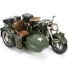 EnergyPower Yangtze 750 Vintage Bike 36cm Large Size Steel Model Deluxe Edition Handmade Finished Product Scale Retro Motorcycle Sidecar Military Bike