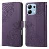 For Xiaomi Redmi Note 13 4G Case Rose Flower PU Leather Wallet Phone Cover with 3 Card Slots