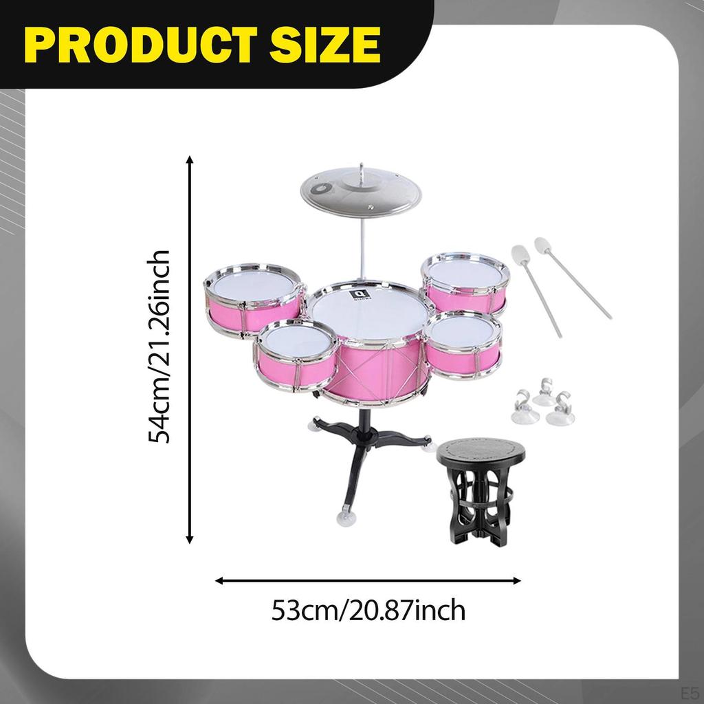 Child Jazz Drum Set Musical Toy Early Educational Simulation Percussion Instrument for Kids