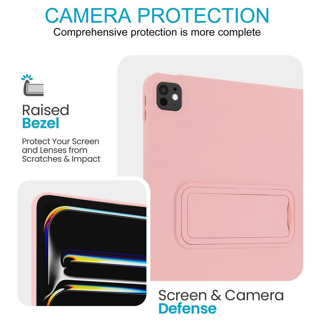 Kickstand Tablet Case for iPad Pro 11 (2022)/(2021)/(2020) TPU+PC Skin-Friendly Protective Cover