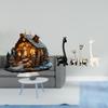 Сцена Рождества Скульптура Акриловый Орнамент Стоящая Статуя Оленя Керамический Жираф Животное