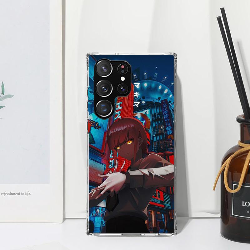 Чехол для телефона Chainsaw Makima Power для Samsung Galaxy S25 S24 S23 S22 Ultra S21 FE S20 Plus S10 + S10E Художественные Fundas Задняя крышка S24 S