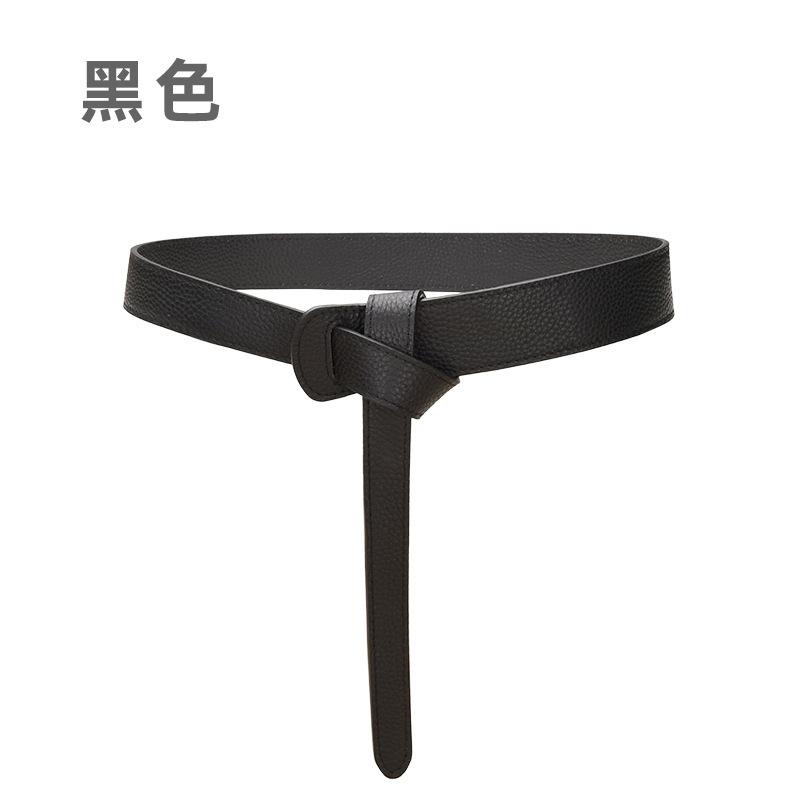 Двусторонний пояс из коровьей кожи первого слоя, женская декоративная юбка с узлом, кожаный пояс на талии, женская куртка-свитер