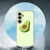 Милый мультяшный авокадо Роскошный черный чехол для телефона для Samsung Galaxy S23 S24 S25 Ultra S22 Plus S21