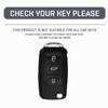 Golden-edged TPU Car Flip Key Case Cover Shell For Volkswagen VW Polo Golf Passat Tiguan Beetle Caddy T5 Up Eos Skoda Octavia Seat Leon Altea