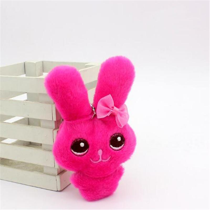 Cute Bow Tie Rabbit Plush Toys Small Pendant Doll Creative Mini Soft Stuffed Conjoined Beauty Toy Dolls For Kids Gifts 12CM