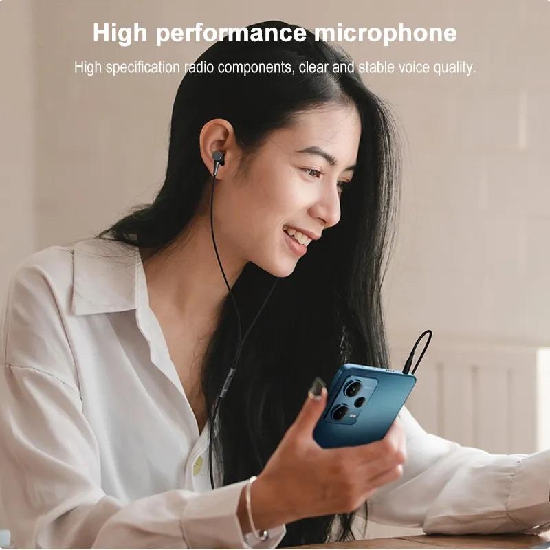 Xiaomi Наушники-вкладыши с поршневыми наушниками, проводные спортивные наушники-вкладыши 3,5 мм с микрофоном и гарнитурой