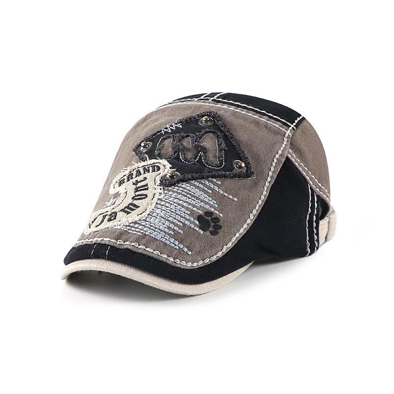 Летние шляпы в стиле ретро с эффектом потертости для мужчин, женщин и детей.: Кепка и бейсболка в британско-корейском стиле