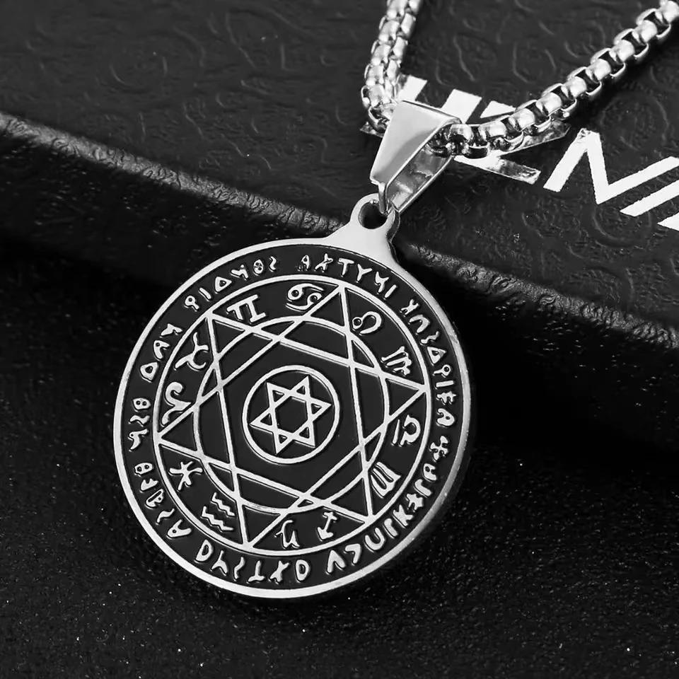 Ожерелье «Печать семи архангелов» для мужчин, винтажное ожерелье-талисман Соломона, защитные украшения