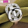 925 Sterling Silver O Round AAA Zircon Ring Jewelry