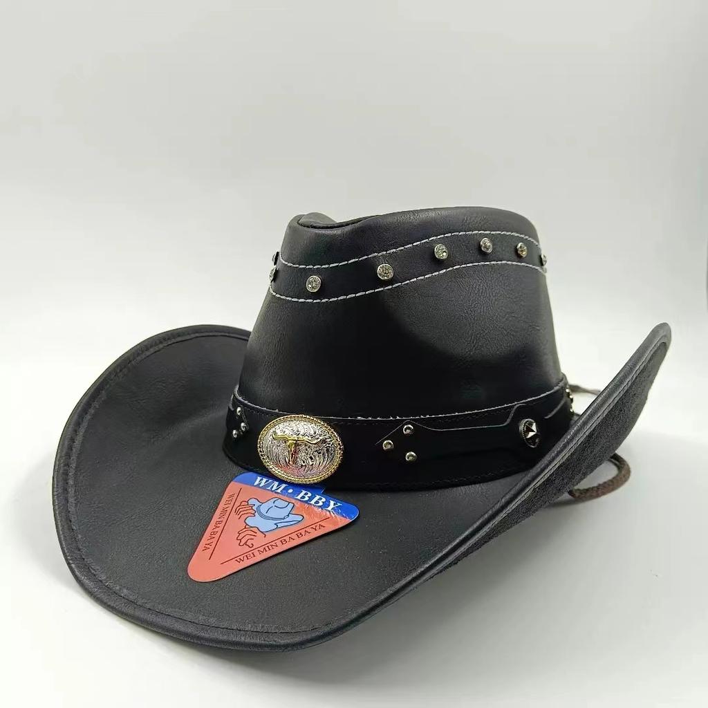 Three-dimensional Embroidery Handmade Straw Hat Western Cowboy Hat Men Cap Outdoor Women Hat Light Luxury