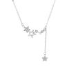 Star Tassel Necklace, Women's Flash Diamonds, Zircon Temperament, Versatile Ins Style, High-end Design, Necklace Accessories, Women