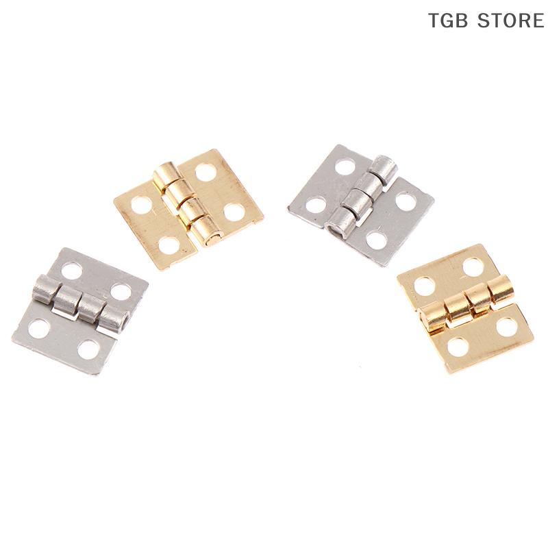 10Pcs Mini Brass Door Hinge Simulation Folding For 1/10 RC Crawler Car Trx4 1/14 Tamiya RC Dump Truck SCANIA 770S