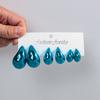Extra Large 3pair Acrylic Chunky Waterdrop Earring Dupes for Women Metallic Color Teardrop Y2K Earring Hoops Jewelry Lightweight