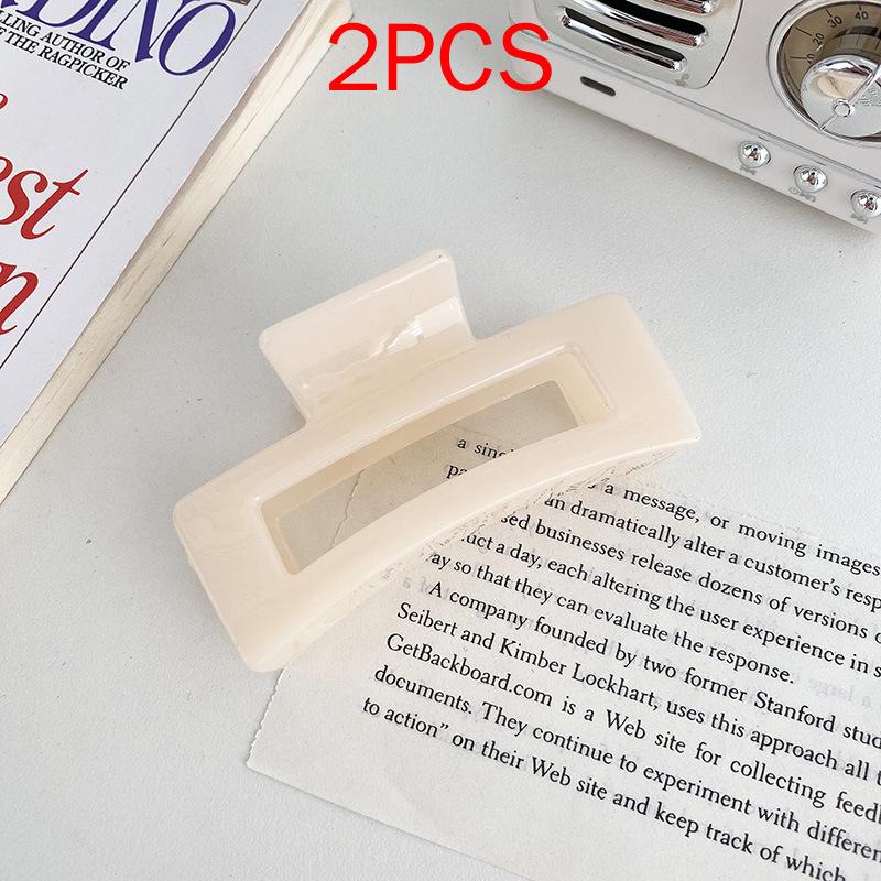 2 шт., комплект головных уборов премиум-класса, новые женские модные зажимы для волос, кофейные, черные, акриловые, большие заколки для волос, зажим для женщин, заколка, аксессуары для волос