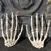 6/12/24Pcs Halloween Skeleton Hand Life Size Realistic Scary Holiday Decoration Reusable Plastic Severed Hand Haunted House Zombie Party Prop