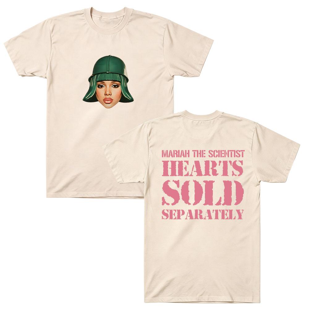 Mariah The Scientist HSS Face Tee Y2K Cotton High Quality Short Sleeve Unisex Summer New Round Neck Popular Trends Streetwear
