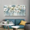 Modern Floral White Blue Watercolor Posters Wall Art Canvas Painting Prints Pictures Living Room Interior Home Decoration