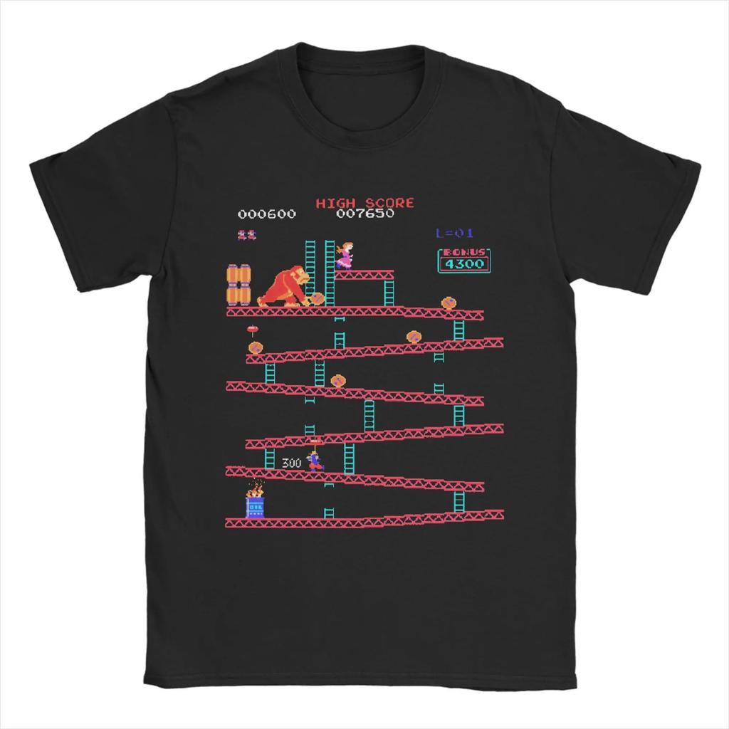 2026 Новая Мода Смешные Donkey Kong Видеоигры Высокое Качество Мягкие Футболки Мужские С Круглым Вырезом С Коротким Рукавом Хлопок Летние Топы Y2K