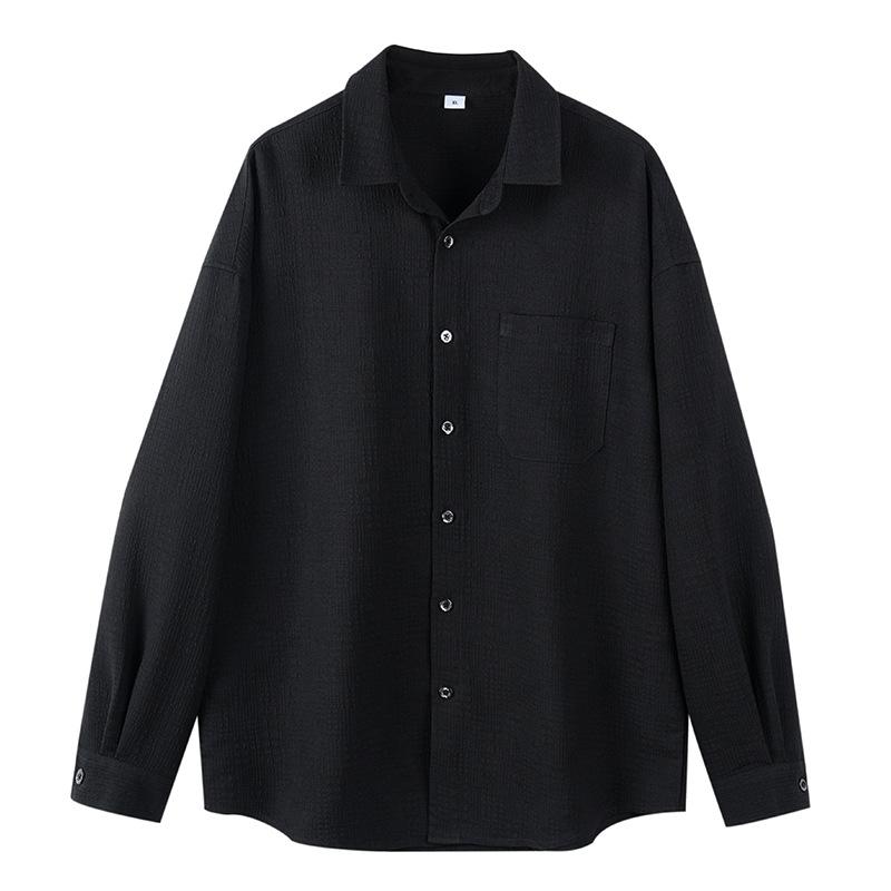 Мужская высококачественная повседневная рубашка с длинным рукавом и французской текстурой от Dongyu