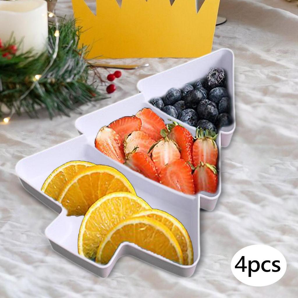 4 шт. подносы для закусок подносы для закусок рождественский декор дорожная коробка 3 отделения поднос для закусок орехи подносы для десерта