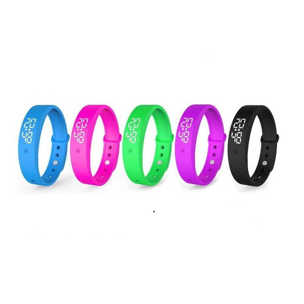 Body Temperature Monitor Silent Wristband Vibration Wake-Up LED Digital Smart Bracelet  School Use