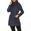 Autumn Winter Women's Jacket with Waist Cinched Hooded Lightweight Suit Windcheaters Jackets