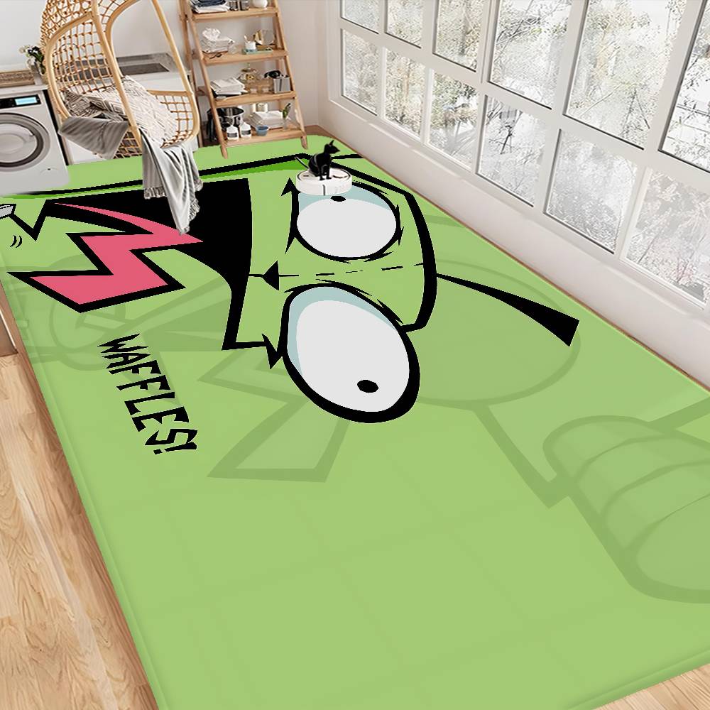 Invader Zim Hippie Bathroom Mat Anti-slip Absorb Water Long Strip Cushion Bedroon Mat Hotel Decor Mat