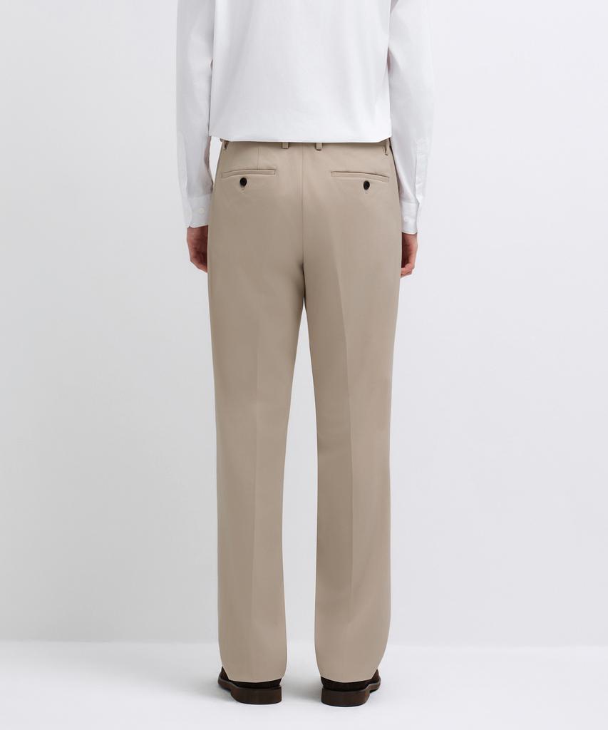 MUSINSA STANDARD Semi-Wide Hidden Elastic Waist Slacks [Beige]