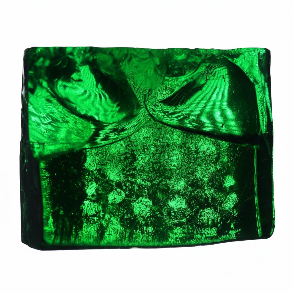 Lab-Created Green Emerald Loose Gemstone Uncut Rough 2105.8 ct for Lapidary and Gem Collections