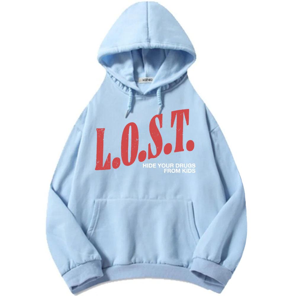 Mgk Lost Americana Hoodies Fashion Autumn Fleece Hooded Sweatshirts Casual Long Sleeve Male Pullovers Graphic Print Tops