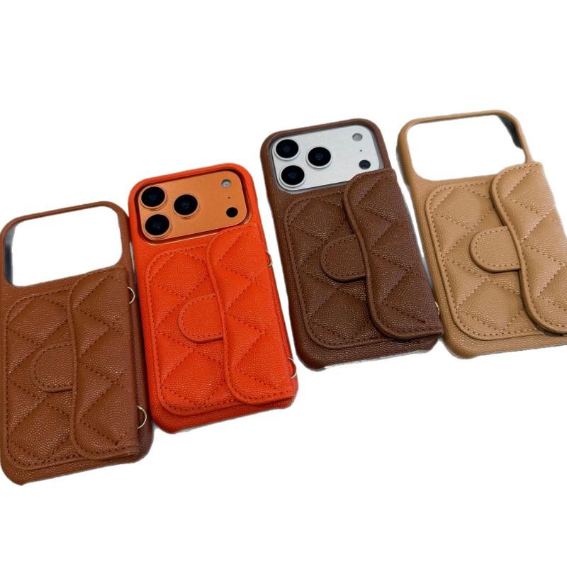 Leather Flip Phone Case With Card Slot Crossbody IPhone 17 16 15 14 13 Pro Max