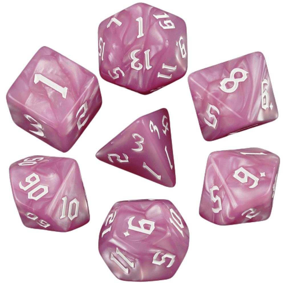 Набор кубиков DND 7 шт. Мраморный эффект Многогранный D4-D20 для игры Gargons Ролевая игра DND Настольная игра