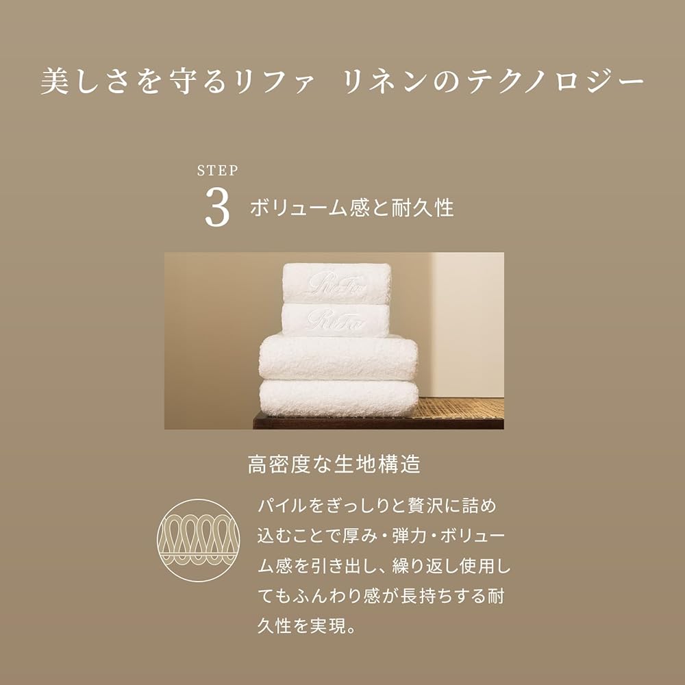 ReFa Hair Face Towel Dark Gray with Shopper Bag - Soft, Absorbent, Quick-Drying Towel