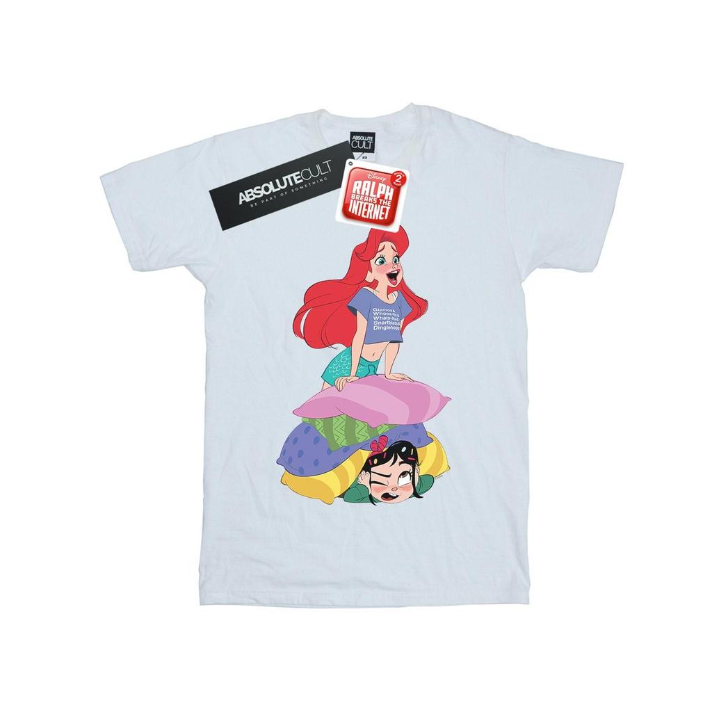 Disney Womens/Ladies Wreck It Ralph Ariel And Vanellope Cotton Boyfriend T-Shirt