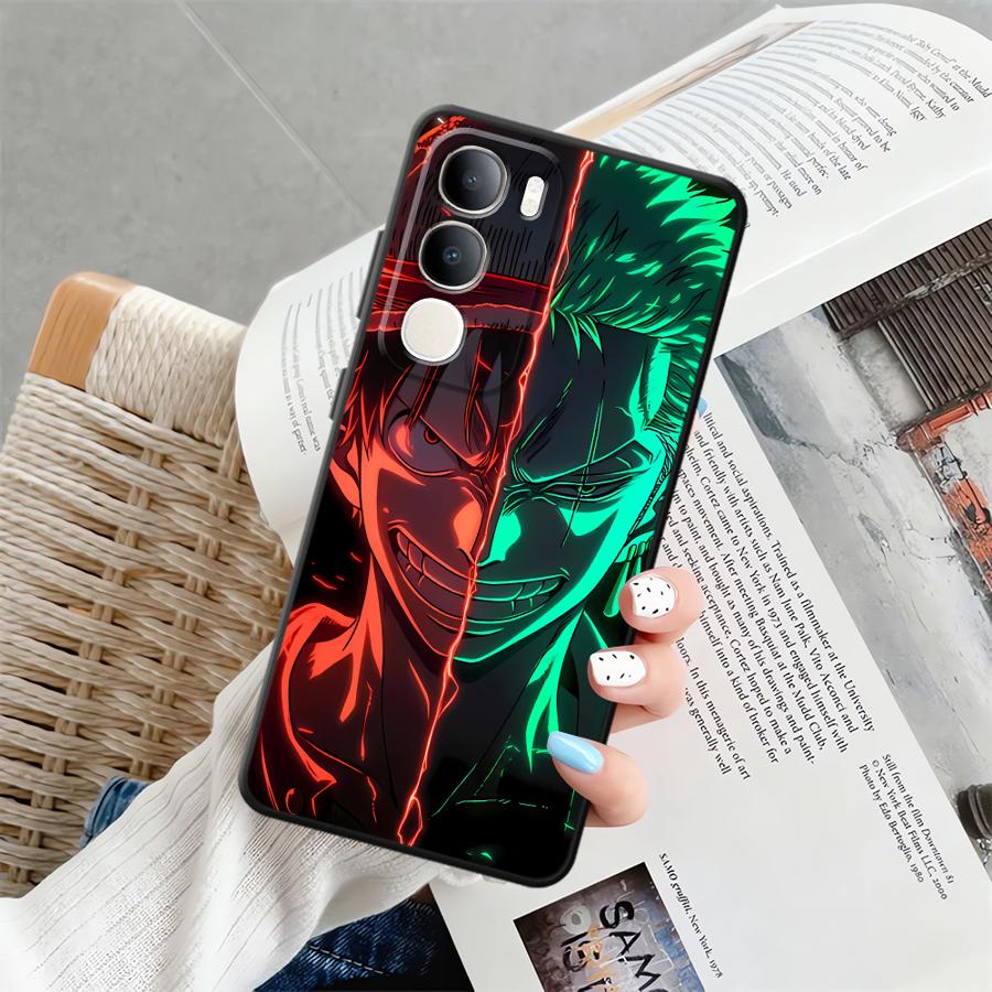 Чехол для телефона для Vivo V21E V23 V29 Y51S Y78 Y50 Y95 Y75 Y81 V27 Y53S Y52S Y93 V25 V30 Y71 Y91 One Piece Луффи