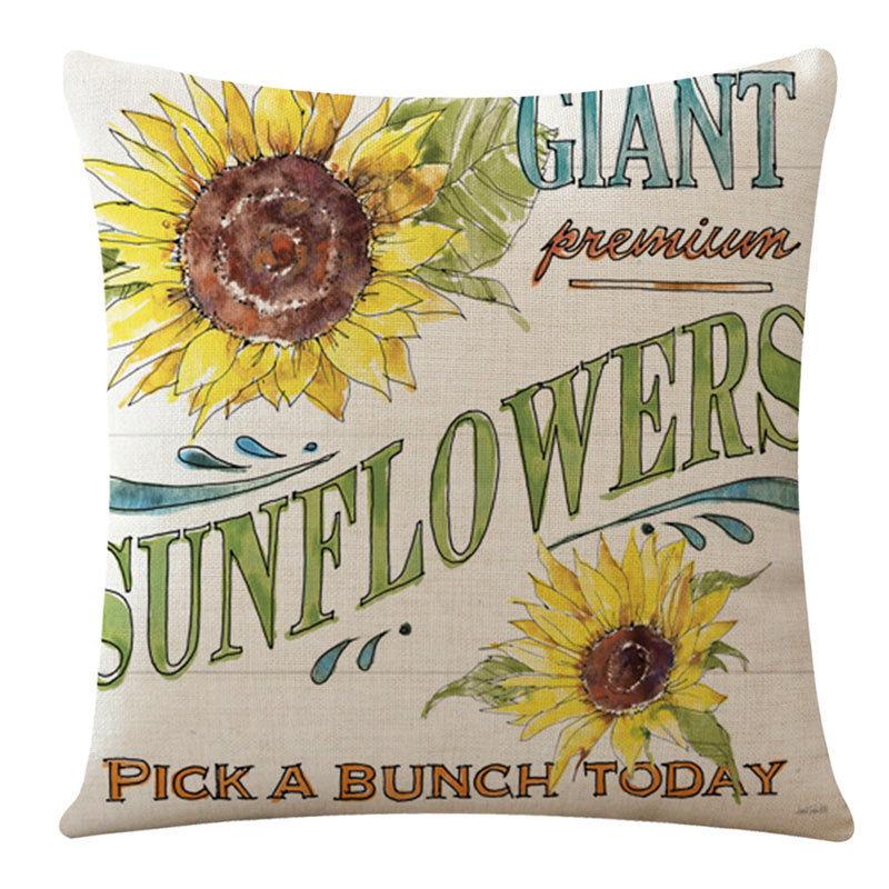 Pillow Cover Nordic Ins Pillow Summer Yellow Lemon Square Print Pillow Cover Cushion