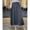 Worn Wool Large Skirt Pleated Skirt Knitted Skirt Spring and Autumn Loose Umbrella Skirt Versatile Slim Look