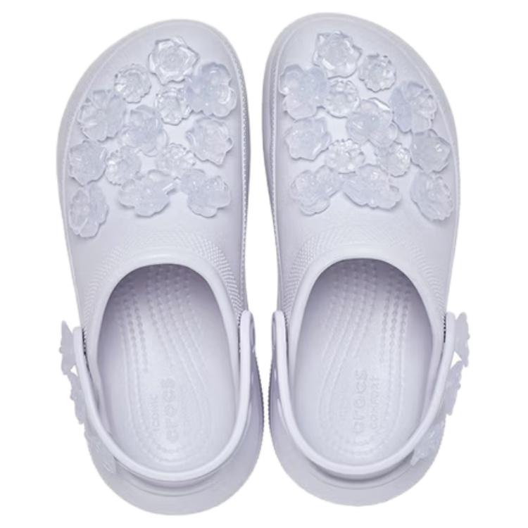 Crocs Круш Прозрачные Цветочные Клоги Клоги Женские Белые 213121-5BO