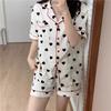 Summer New Women's Short-Sleeved Pajamas Homewear Suit Girls Students Loose Korean Version of The Leisure Pajamas Homewear Cute