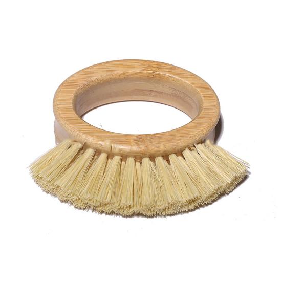 Компактная щетка для овощей. Практичная надежная безопасная бамбуковая щетка для овощей.