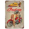 Металлические жестяные таблички Indian Motorcycles Scout Est 1901 Декорация Железная Краска Металл Декоративное Настенное Искусство Винтажные Таблички Гараж Клуб Бар